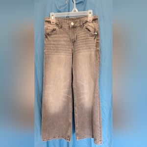 H&M Girls Washed Grey Bootcut Jeans